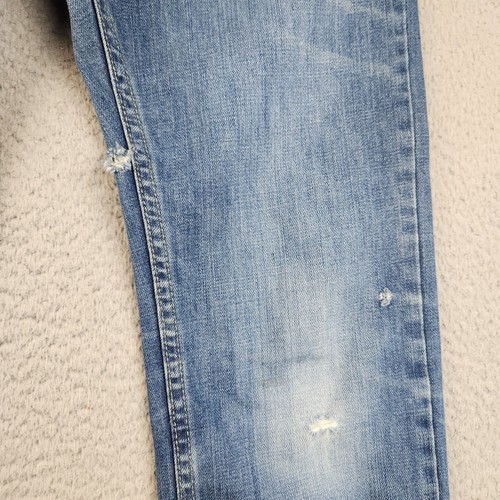 Levis Jeans Boys 18 Reg (28x28) Blue Modern Slim Fit Faded Distress Cotton Denim - Picture 3 of 10