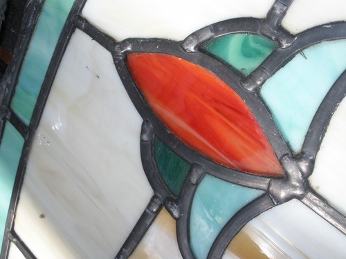 STAINED GLASS LEADED COLOURED PANELS VINTAGE ARCHITECTURAL SALVAGE X 2 - Picture 5 of 10