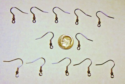 24 Stainless Steel Ear Wires With Gold Ball – French Hook Earring Findings