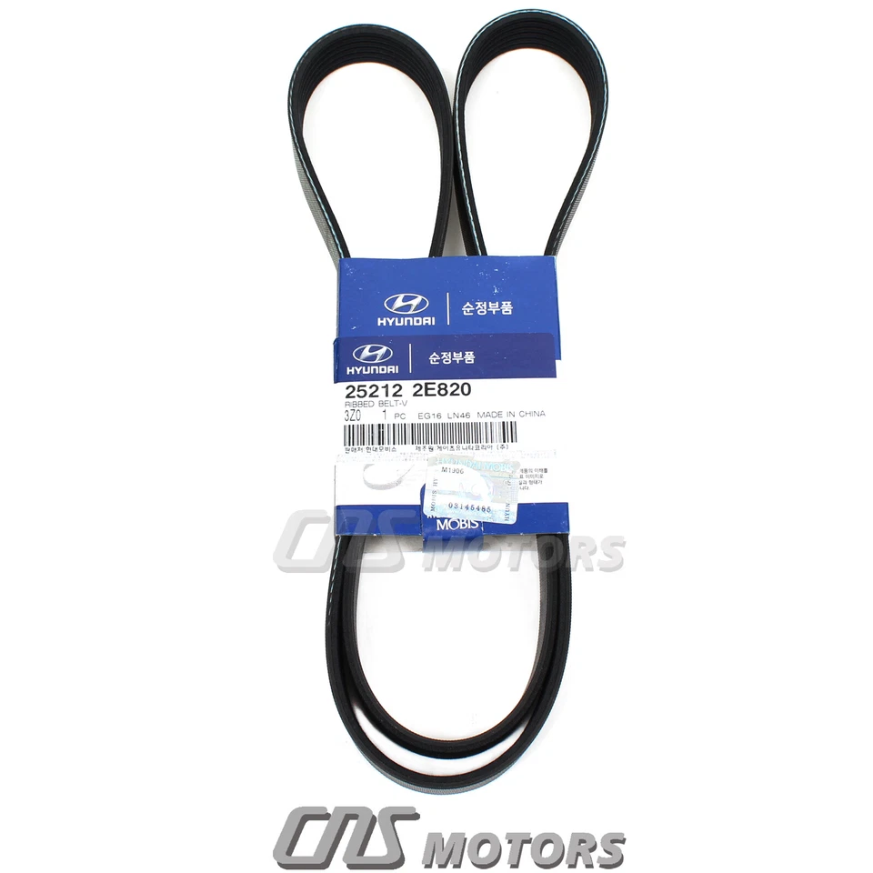 GENUINE V-RIBBED BELT for 11-16 HYUNDAI ELANTRA TUCSON FORTE SOUL OEM 252122E820 Foto 3 de 3