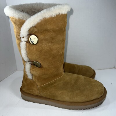 UGG Koolaburra Womens Kinslei Tall Snow Bout Chestnut Sz Suede