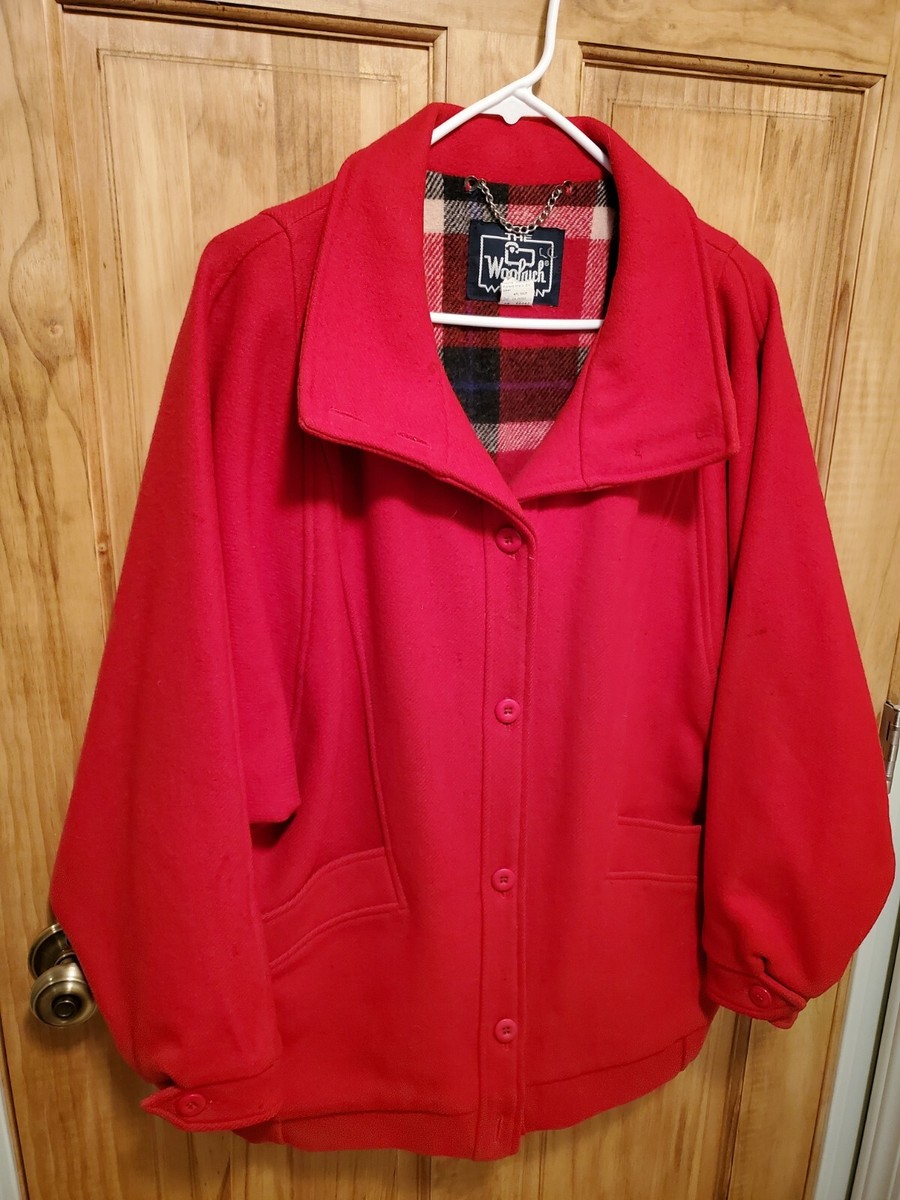 WOOLRICH Vintage Women's Wool Dress Coat Size Medium Flannel WOOLRICH Vintage Women's Wool Dress Coat Size Medium Flannel