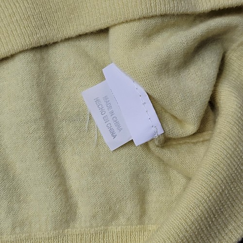 Weekend MaxMara Yellow Wool? Blend Long Sleeve Wide Neck Knit Sweater Top Sz M? - Picture 11 of 11