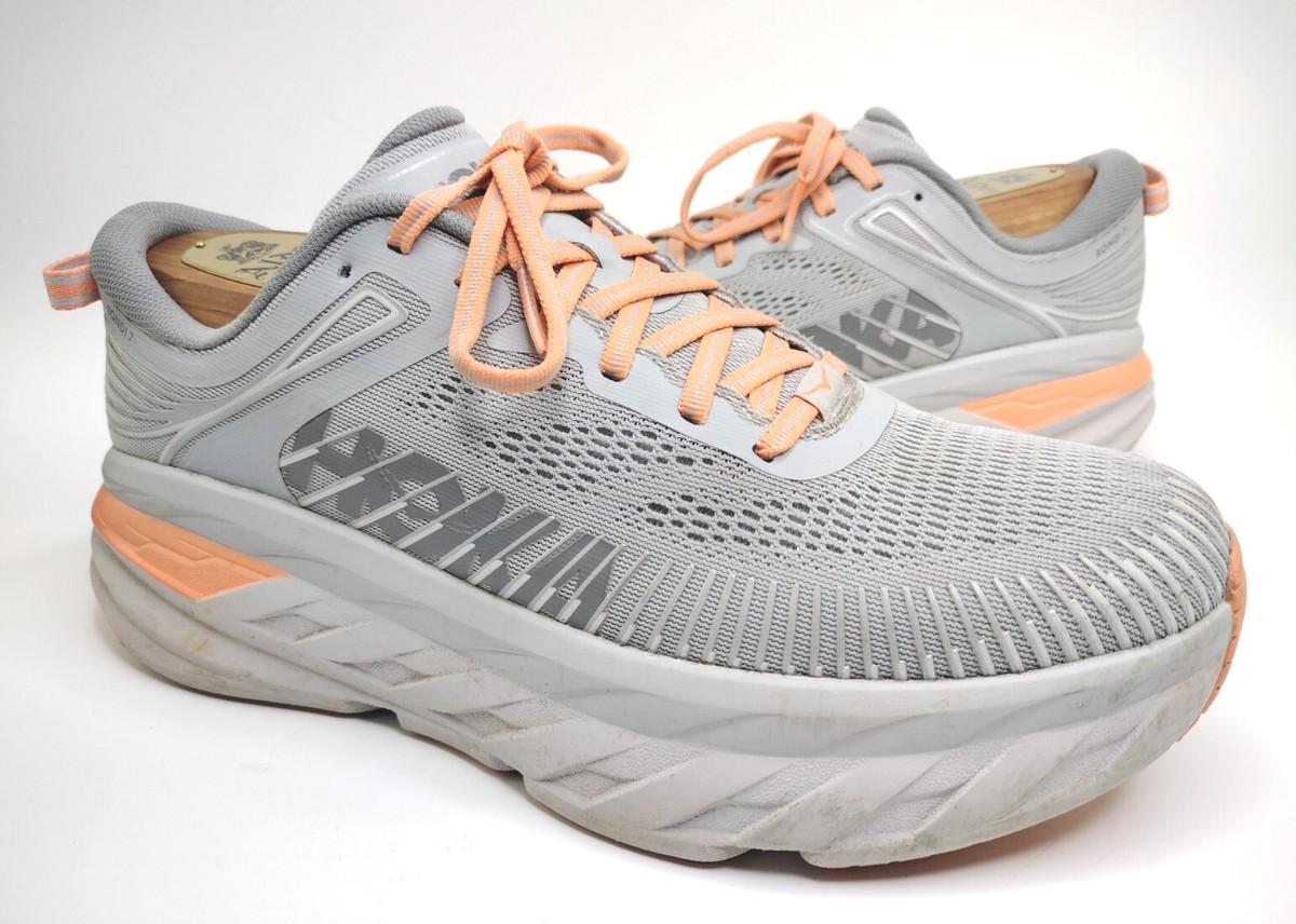 Hoka One One Bondi 7 Women's Running Shoes Size 9.5 Gray