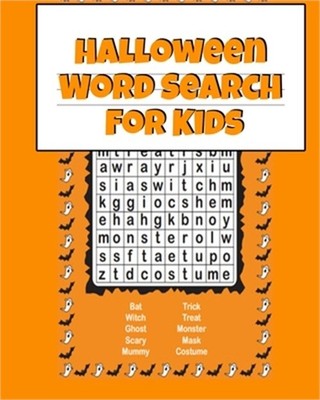 Halloween Word Search For Kids: Easy Activities For Kids For Airplane Rides Duri