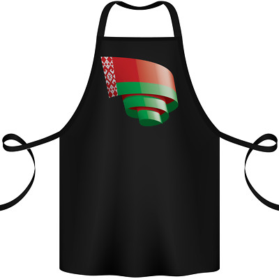 Geschwungene Weißrussland Flagge Weißrussischer Tag Fußball Baumwolle Schürze 100% Bio