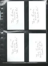 (1) TED LINDSAY W/ "PRODUCTION LINE" AUTOGRAPH/AUTO/HAND-SIGNED INDEX CARD 3x5 C