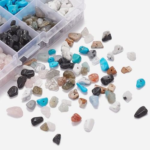 Natural Tumbled Gravel Drilled Gemstone Chips - Picture 6 of 12