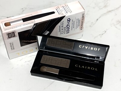 Clairol DARK BROWN Root Touch-Up Temporary Hair Color Powder with brush NIB