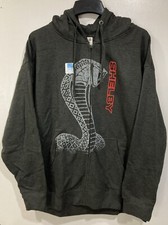 David Carey Ford Shelby Mustang Full Zip Hoodie Sweatshirt Men's Large NWOT Gray