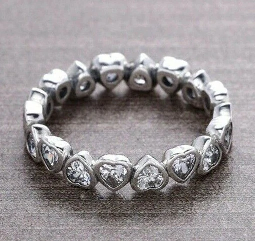 Sparkling heart stacking ring clearance