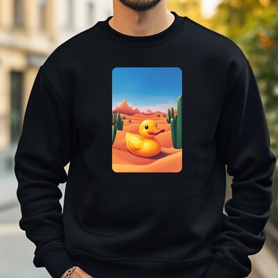 Rubber Duck in Desert Sweatshirt Cosy and Perfect for Any Occasion S to 4XL