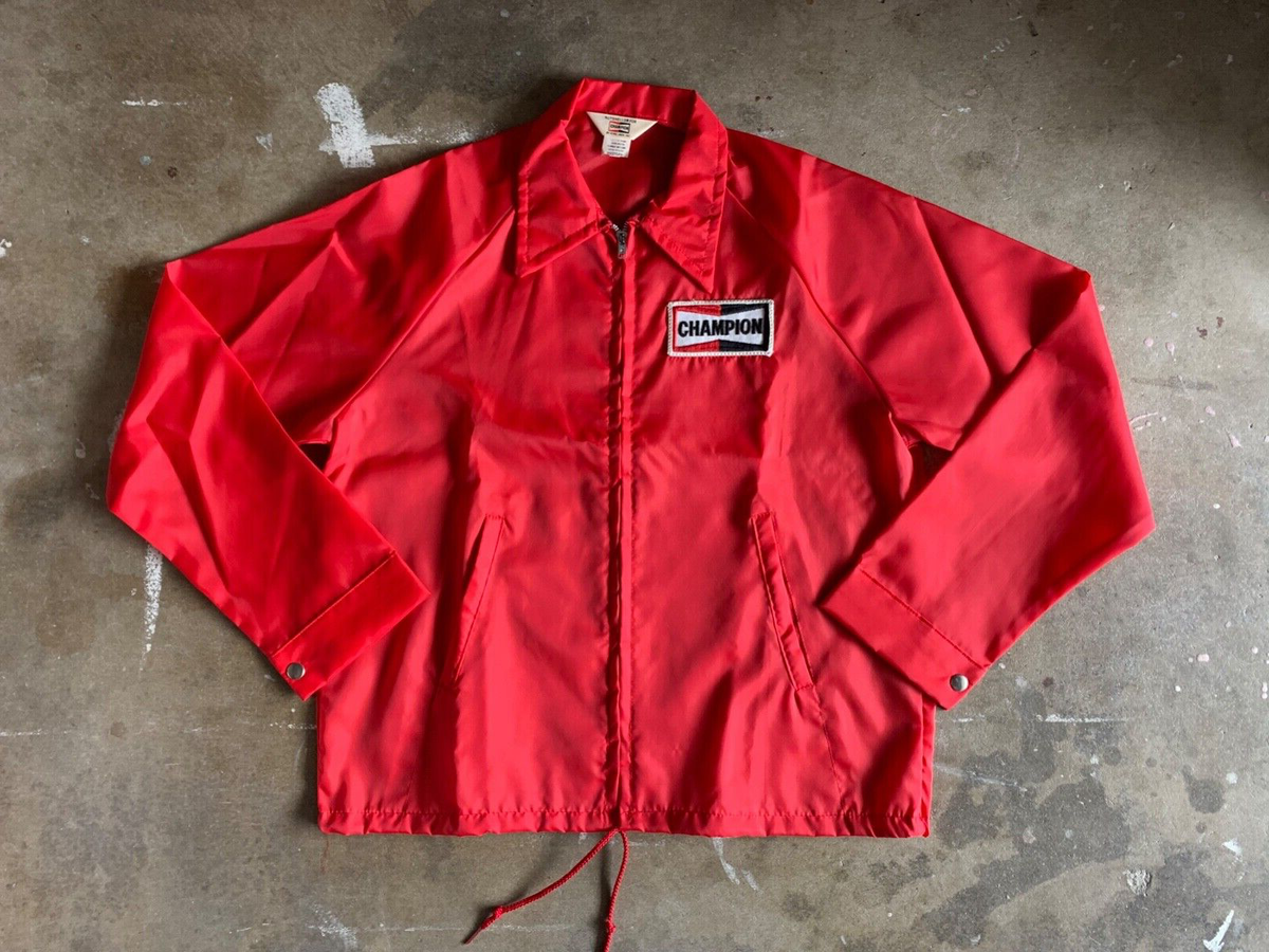 60s DEADSTOCK VINTAGE CHAMPION SPARK PLUGS NYLON WINDBREAKER 
