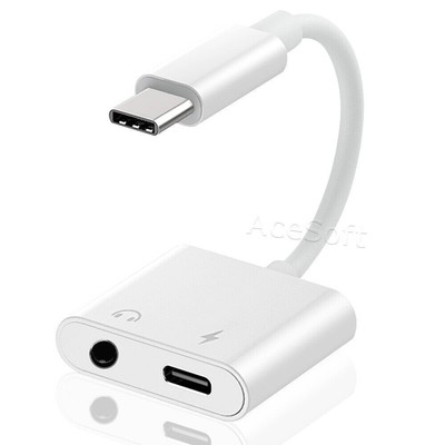 2in1 Type-C to 3.5mm Jack Adapter Cable for Samsung Galaxy Z Flip 3 5G SM-F711U