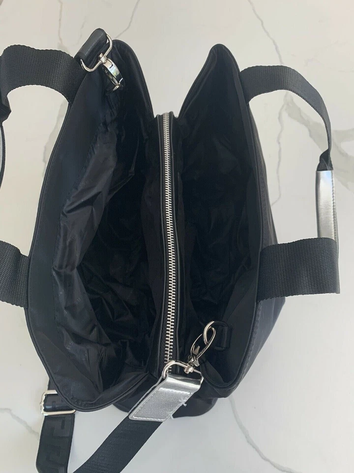 VERSACE PARFUMS Black & Silver Tote Bag / Shopper / Crossbody / Beach Bag - Image 4 of 4