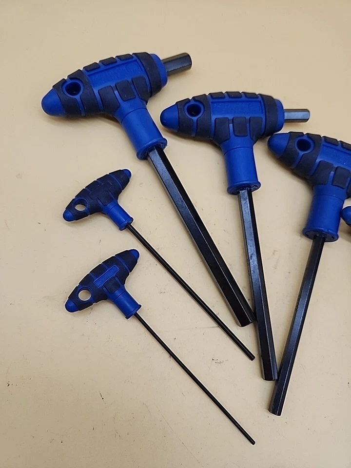  Mastercraft 10-8-6-5,5-5-3-1 mm T-Handle TORX Star Hex Key Wrench Set 7ea  - Image 2 of 4