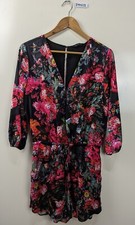 Decjuba Floral Satin Women's Playsuit Size 12