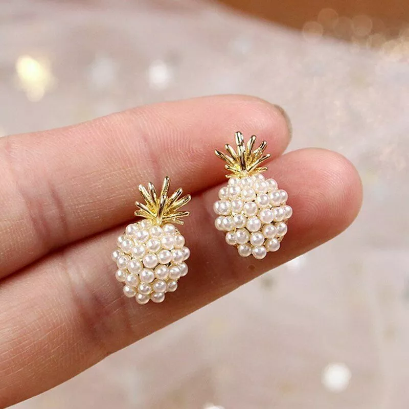 Pineapple pearl hotsell earrings