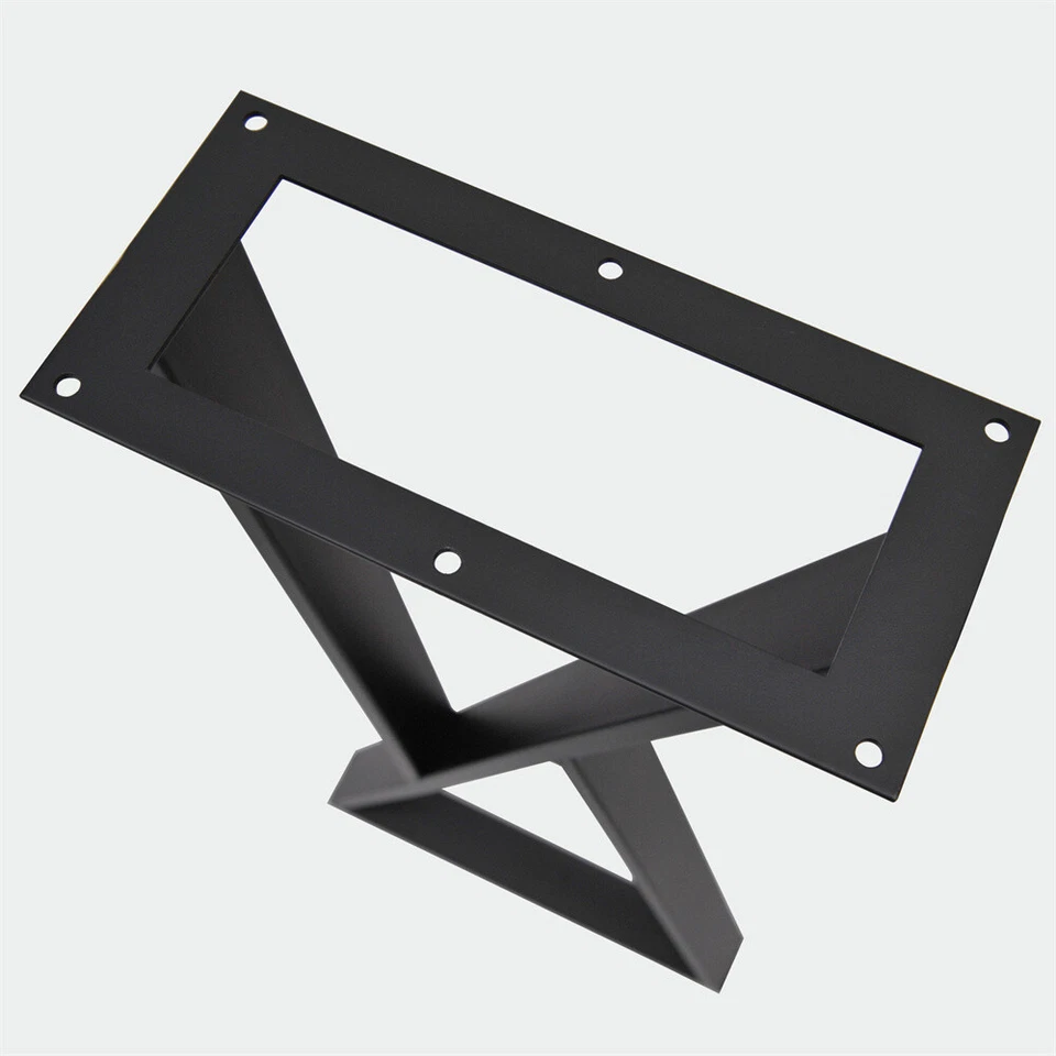 Z Type Iron Furniture Table Legs 16"-32" Heavy Duty Black Metal Legs Industrial - Image 3 of 4