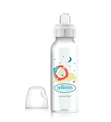 Dr. Brown s Milestones 8oz/250ml Sippy Bottle 6m+  -Lion-