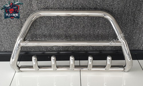 For VW VOLKSWAGEN TRANSPORTER T4 CHROME NUDGE BULL BAR PUSH AXLE BAR 1990-2003 - Picture 9 of 14