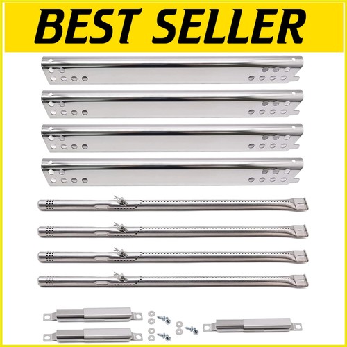 Complete 4-Pack Grill Burner and Heat Plate Set for Charbroil Performance Models