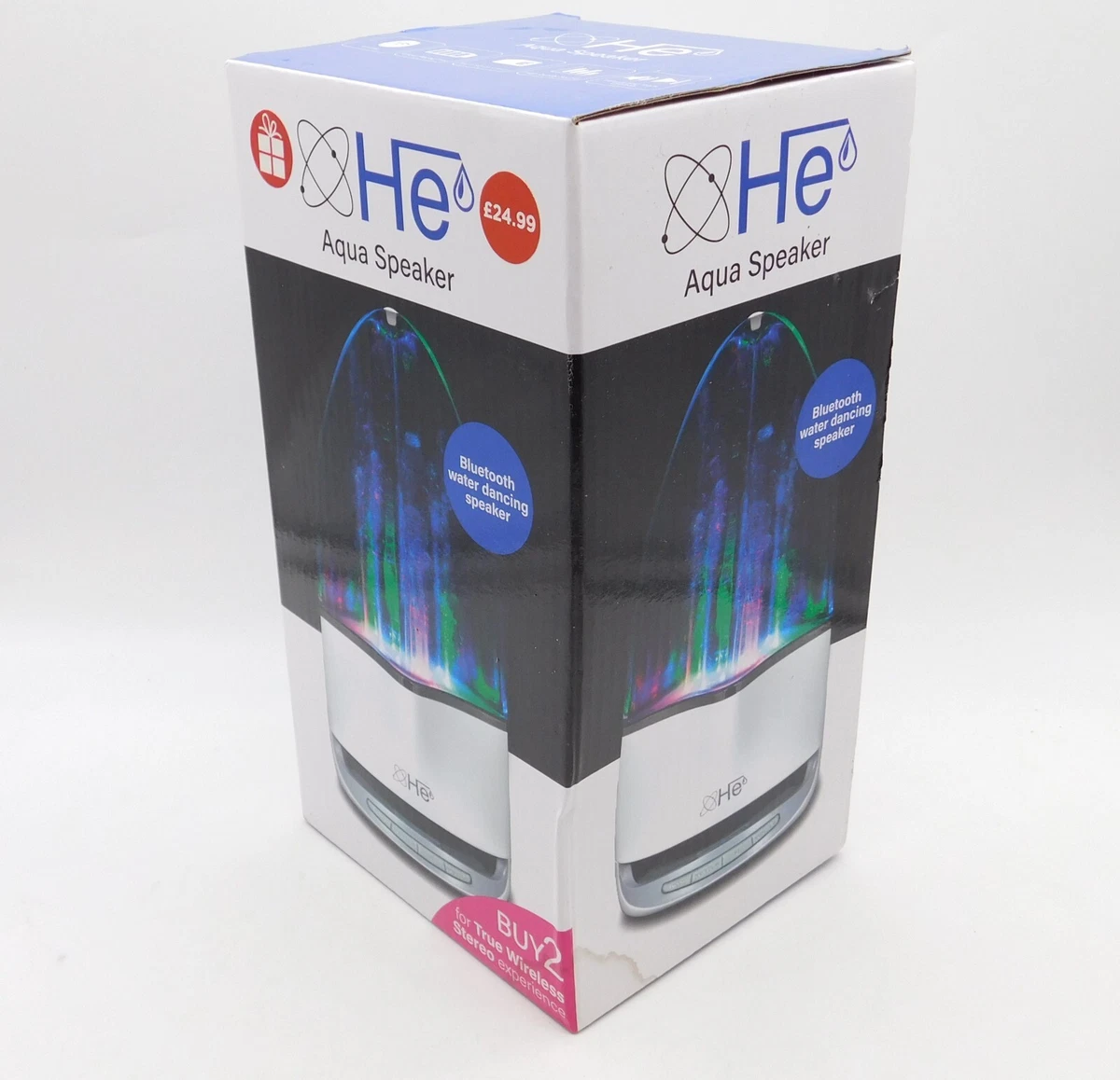 He Aqua Speaker Bluetooth Water Dancing Speaker Brand New