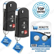 2 For 09 2010 2011 2012 2013 Mazda 6 Keyless Entry Car Flip Remote Key Fob