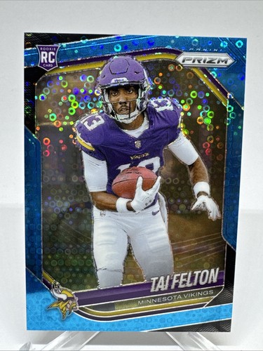 Tai Felton 2025 Panini Prizm Rookies No Huddle Blue Prizm Vikings RC 117/125