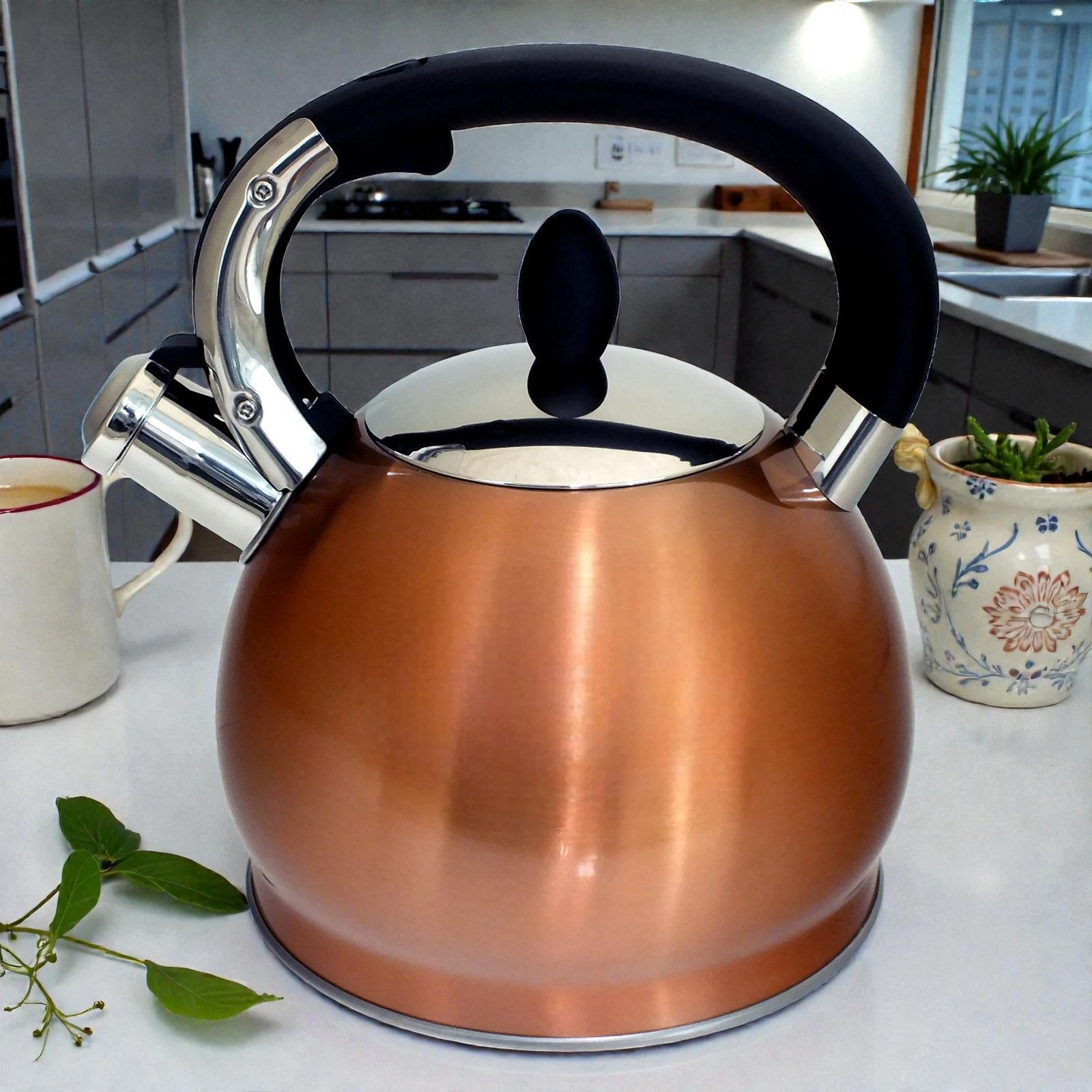 Voche 3.5ltr Copper Stainless Steel Whistling Kettle Gas Electric Induction Hobs
Opens in a new wind