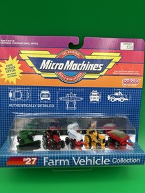 Lot Of 8 New Vintage 90s Galoob micro Machines Planes,Semi, Farm Tractor, Cars!!