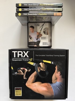 TRX Suspension Trainer Kit w/ Door Anchor DVDs Sealed Open Box