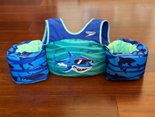 Speedo Kids Life Jacket Vest Shark Swim Trainer 33 55 lbs Excellent Condition