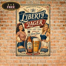 Vintage Retro Brewery Sign Classic Beer Advertising Pub Bar Metal Tin Plaque