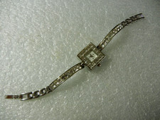 Cote d' Azur Ladies Fashion Gem Quartz Square Watch Excellent.. Never Worn 