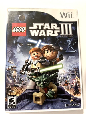 LEGO Star Wars III 3: The Clone Wars (Nintendo Wii) CIB COMPLETE & TESTED