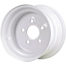 10x6 5 on 4.5 Steel Trailer Wheel - White 900 lb Load Capacity