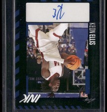 2023-24 Leaf Ink - Base Autographs White #BA-KE1 Keon Ellis