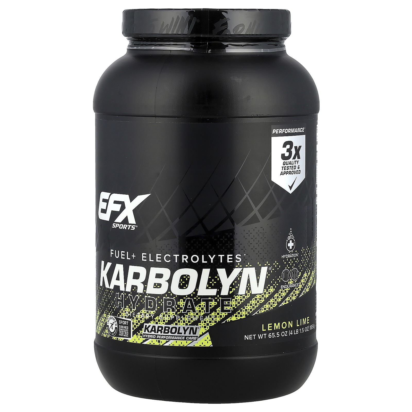 EFX Sports Karbolyn Hydrate Lemon Lime 65 5 унций 1856 г без глютена информированный 8590₽