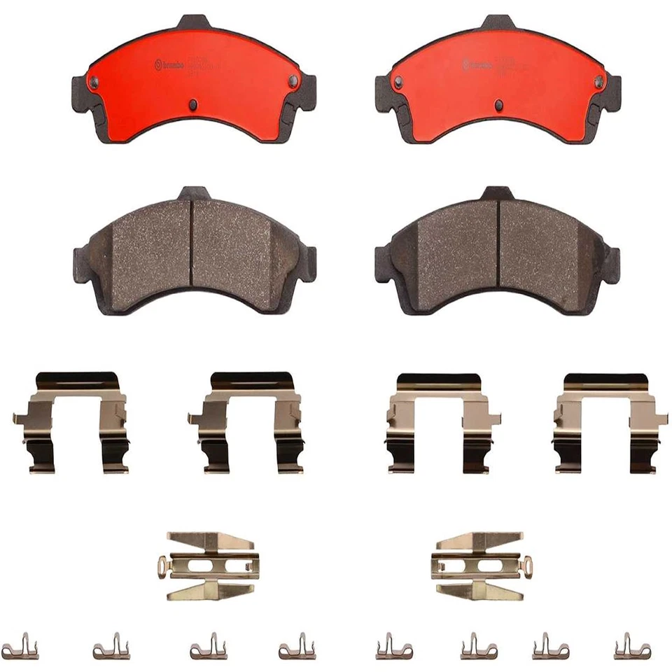 Передняя керамическая щелевая тормозная колодка Brembo для Buick Chevy GMC Isuzu Oldsmobile Saab - Изображение 2 из 3