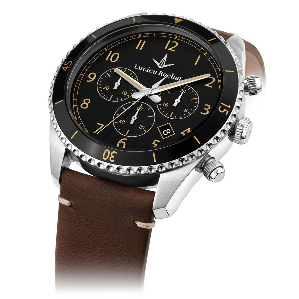 Lucien Rochat Lèman – Cronografo Uomo Acciaio Pelle Marrone (R0471617003) - Immagine 2 di 4