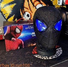 Venom Black Spider-Man Mask W/ Blinking Lightable Eyes Control Cosplay Boxed New