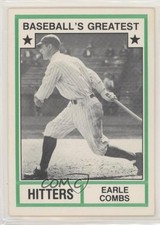 1982 Baseball's Greatest Hitters White Back Earle Combs (No MLB Logo) HOF 09z5