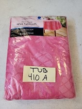 Mainstays 70  Round PEVA Tablecloth Fuchsia Pineapple Pattern New