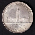 Canada 1939 $1 One Silver Dollar King George VI Royal Visit .800 Silver #1
