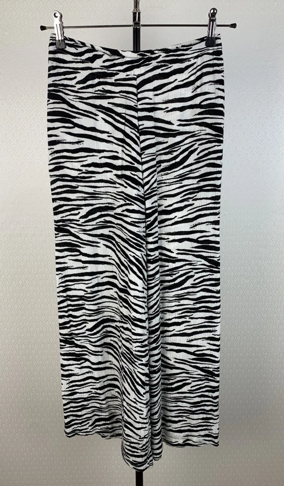 IISLA & BIRD Gr. 38 Culotte Palazzohose schwarz weiß Animal Zebra Hosenrock 90A - Bild 2 von 4