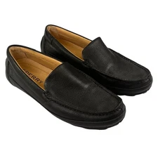 Sperry Top Sider Davenport Venetian Loafers Mens 8 Black Leather Driving Slip On