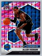 2020-21 Panini Mosaic All-Time Greats PINK CAMO #292 Allen Iverson 76ers