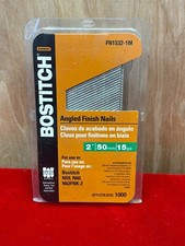 BOSTITCH Finish Nails, FN Style, Angled, 15GA, 2-Inch, Indoor use, 1000-Pack