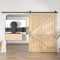 System FüR SchiebetüRen Barn Door Loft Schiene Schwarz Set 335 Cm